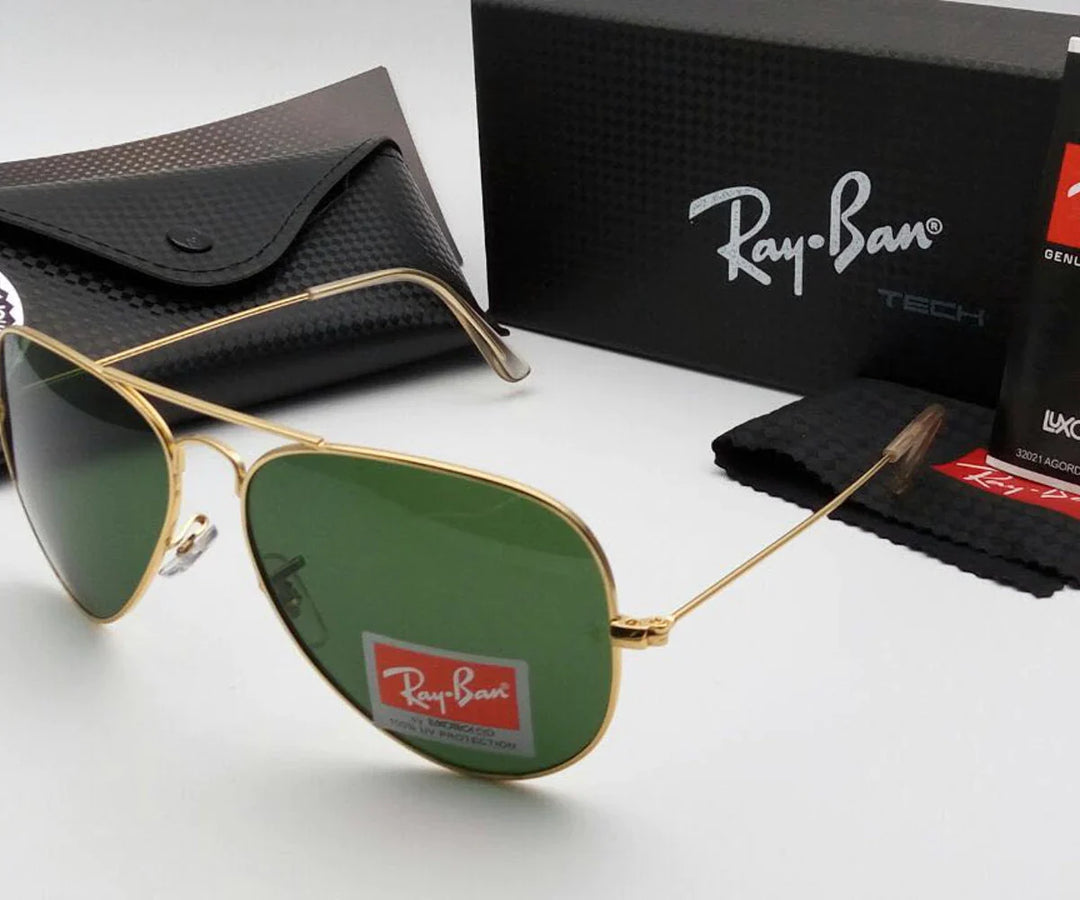Stylish Green & Gold Sunglasses For Men