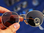 Load image into Gallery viewer, Stylish Brown &amp; Gold Round Master  Sunglasses For Men
