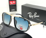 Load image into Gallery viewer, Stylish Blue Shade &amp; Gold Casual Sunglasses
