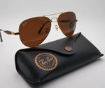 Load image into Gallery viewer, Stylish Brown &amp; Gold Unique Model Sunglasses For Men

