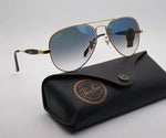 Load image into Gallery viewer, Stylish Blue Shade &amp; Gold Oval Sunglasses
