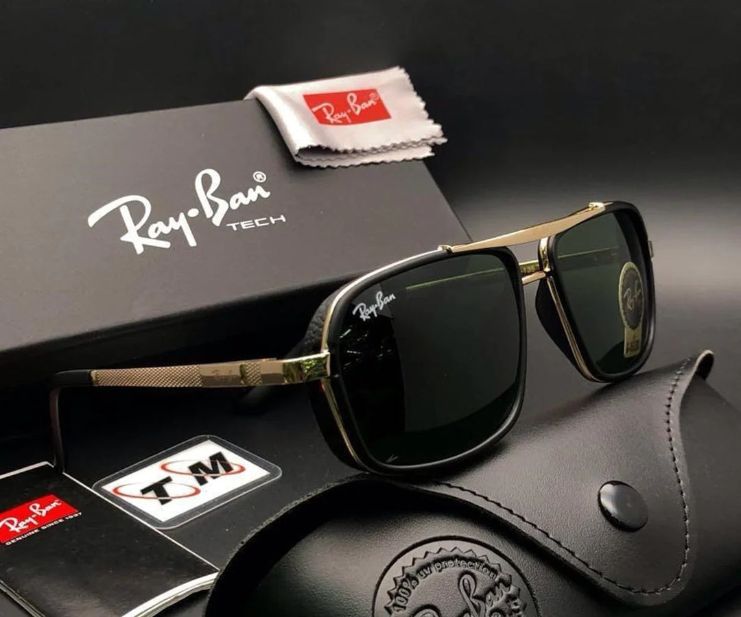 Stylish Arrival Black & Gold Sunglasses For Men