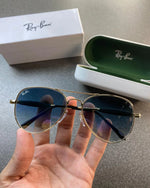 Load image into Gallery viewer, Stylish Blue Shade &amp; Gold  Oval Vintage Sunglasses
